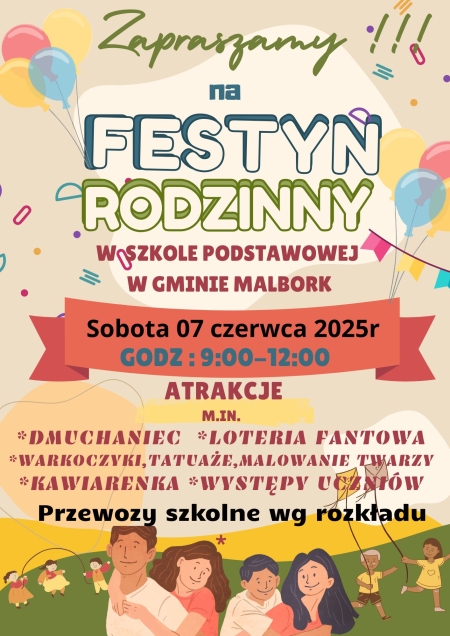 Zapraszamy na Szlolny Festyn!